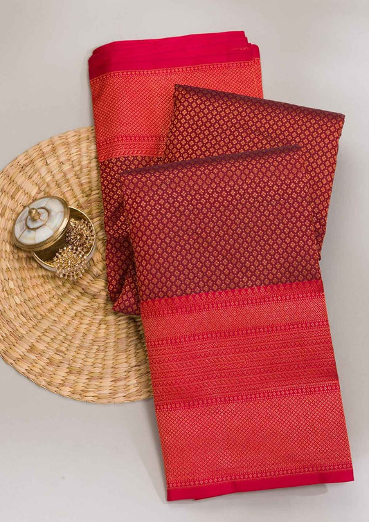 Brown Zariwork Kanjivaram Pure Silk Saree