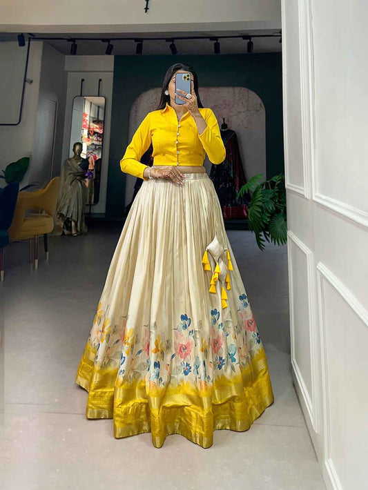 Yellow Pink Pure Dola Silk Long Kalamkari Print Readymade Gown