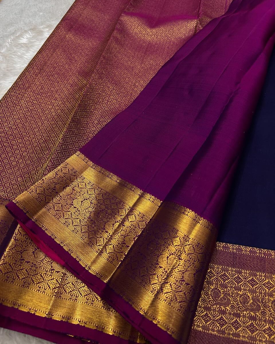Capricious Pruple Soft Banarasi Silk Saree With Demanding Blouse Piece - Surats Fabric