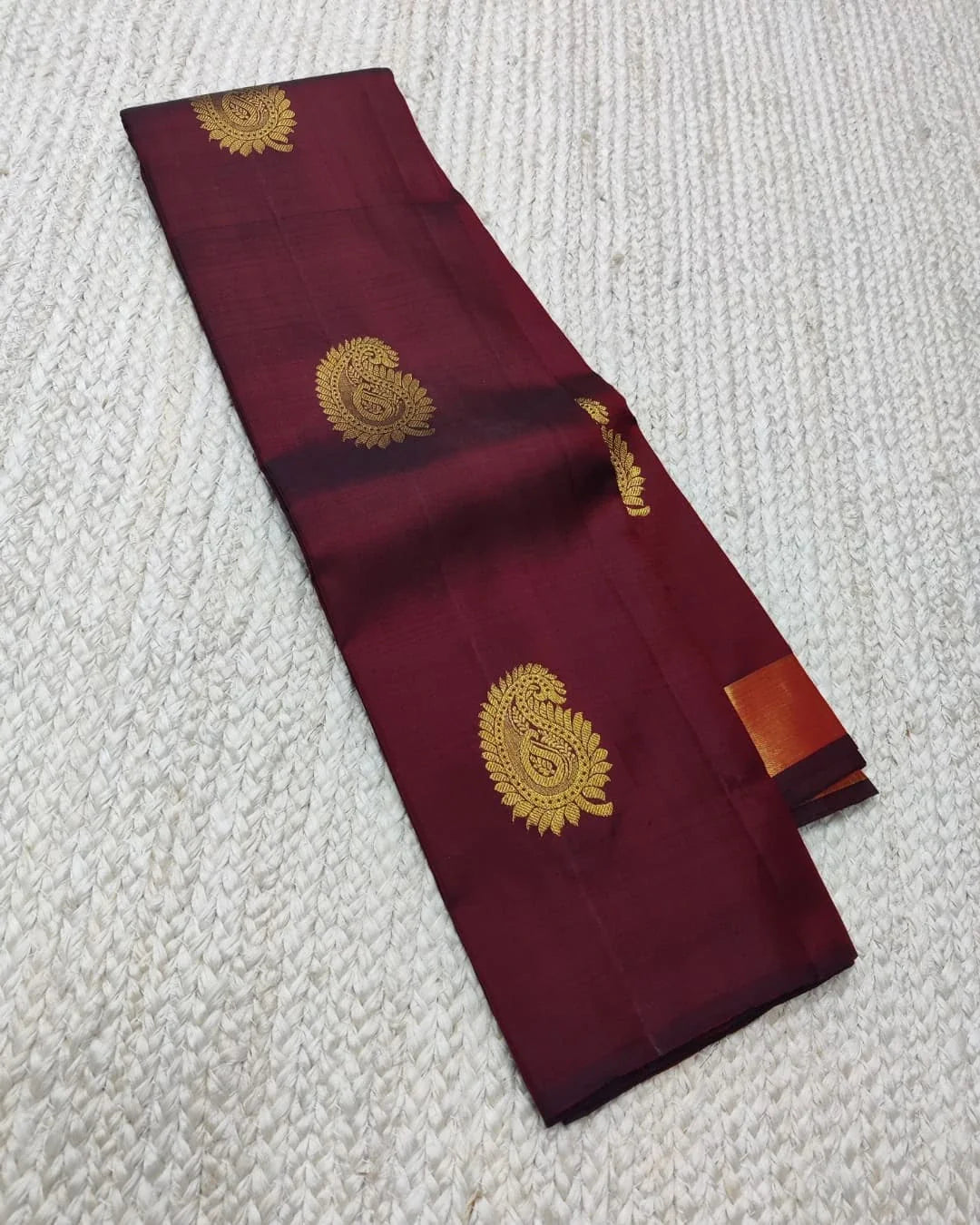 Breathtaking Wine Soft Banarasi Silk Saree With Adorning Blouse Piece - Surats Fabric