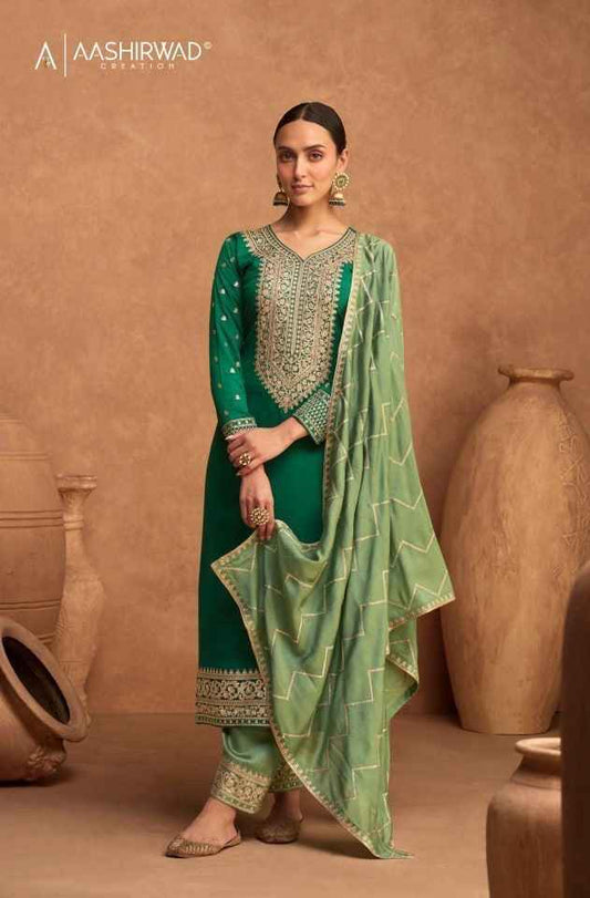 Green Straight Cut Palazzo Suit