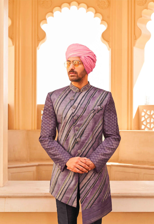 Elegant Sherwani with Koti and Pant for Grand Celebrations