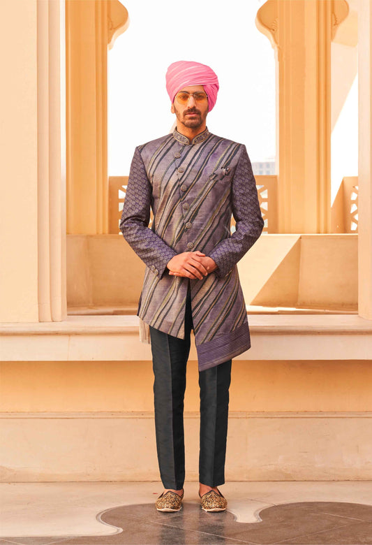 Elegant Sherwani with Koti and Pant for Grand Celebrations