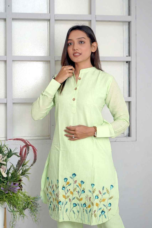 Pista Green Pure Soft Cotton Co-ord Sets