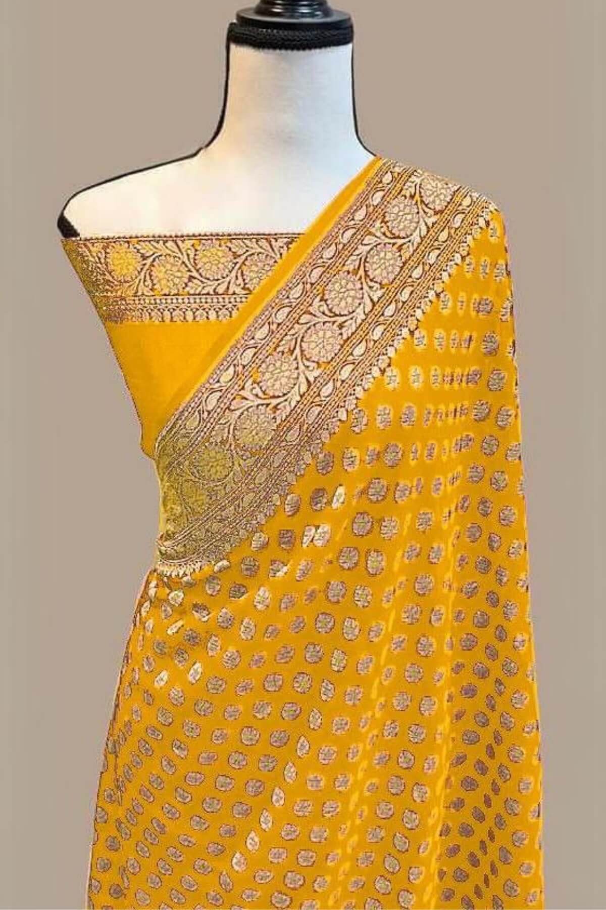 Blissful Yellow Soft Banarasi Silk Saree With Engrossing Blouse Piece - Surats Fabric